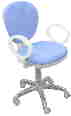 Blue Task Chair w Clear Arms