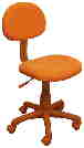 Orange Task Chair No Arms