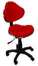 Red Task Chair V-neck